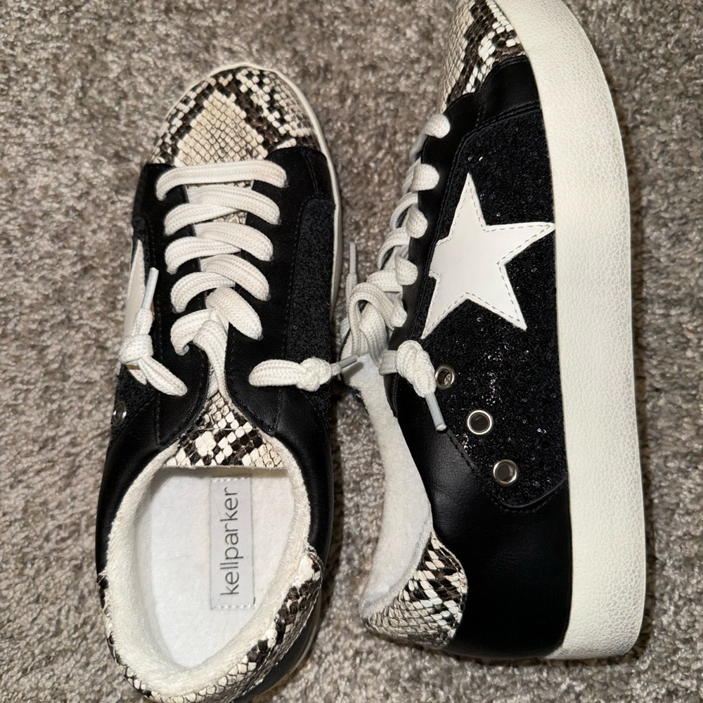 T.J.Maxx Black and White Star Sneakers